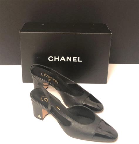 chanel heels black|Chanel slingback price euro.